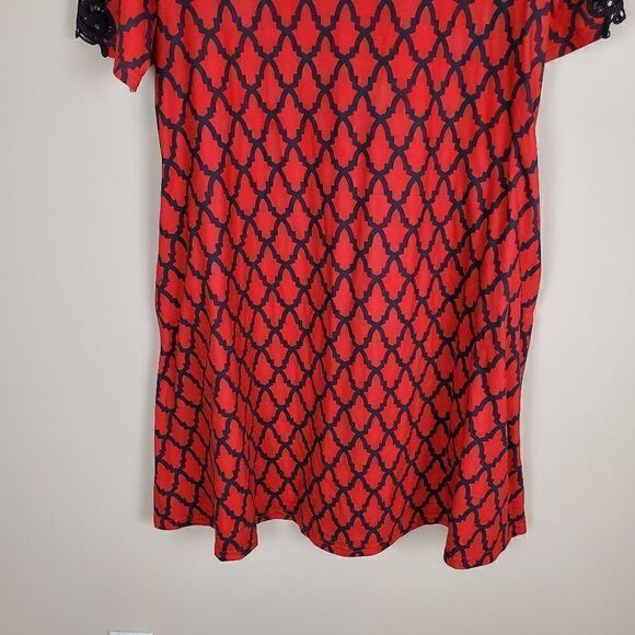 Simply Southern Red & Black Tail Gateders Dress Size Large - Picture 3 of 8